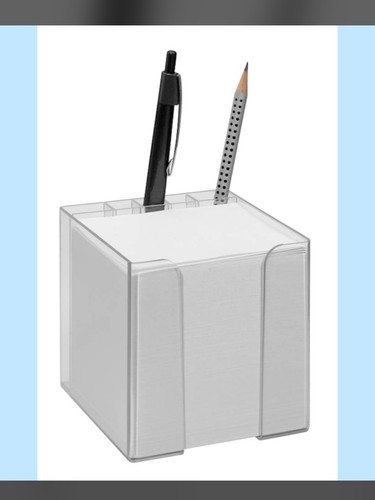 Zettelbox mit stiftehalter - mit,