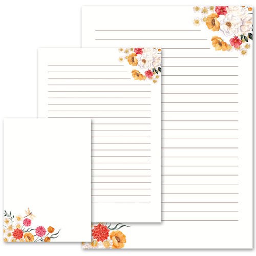 Briefpapier verspielte blumen - verspielte,