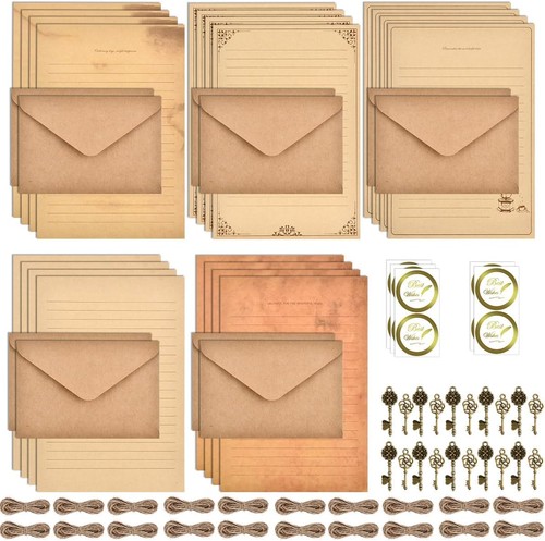 Vintage briefpapier set 60stk - vintage,