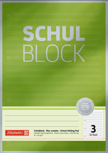 Schulblock lineatur brunnen - schulblock,