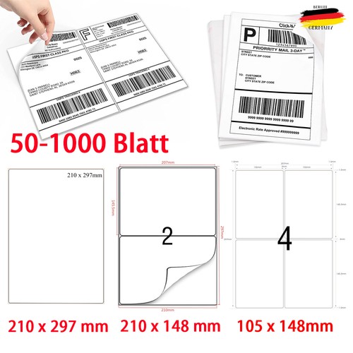 1000 blatt din etiketten - 1000,
