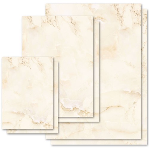 Motiv briefpapier marmor - motiv-briefpapier, beige