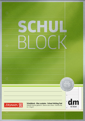 Schulblock lineatur - schulblock, -dm-