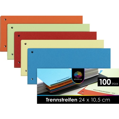 100x trennstreifen papier bunt - papier,