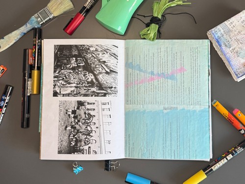 Handgebundenes junk journal - junk, a5