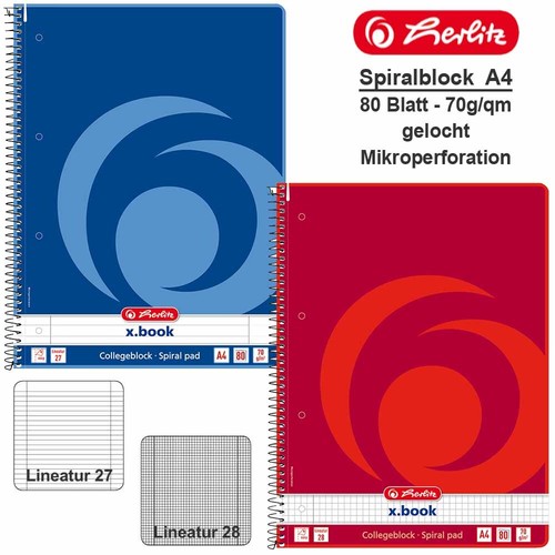 Herlitz spiralblock 80 - spiralblock,